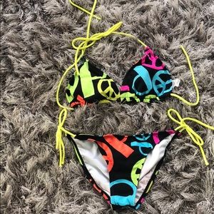 OP bikini large top, small bottom